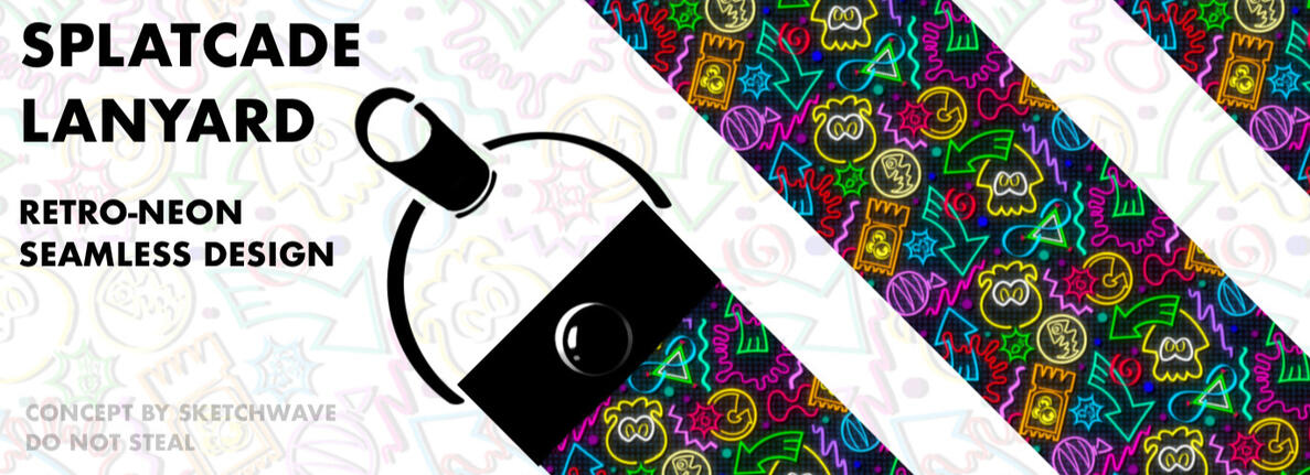 Splatcade lanyard graphic