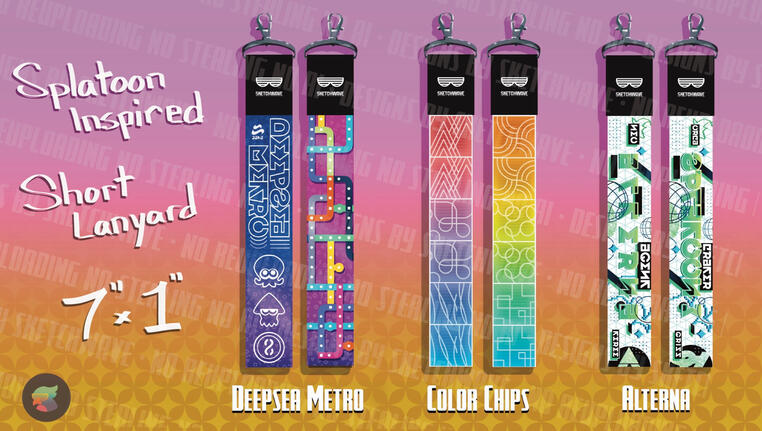 Splatoon short lanyards graphic