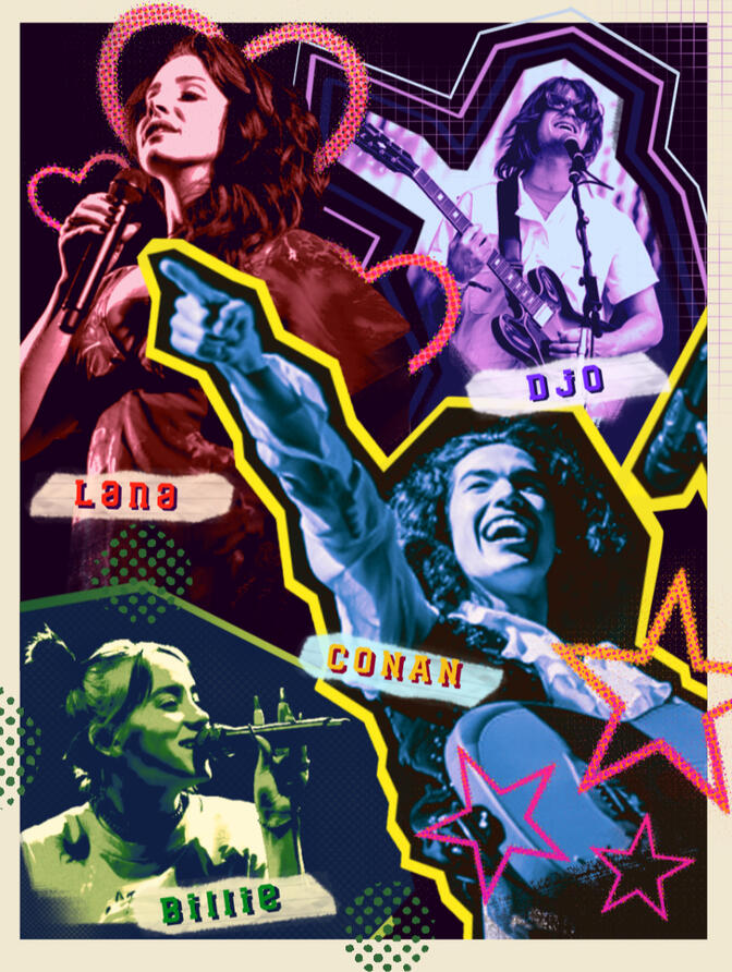 A poster design made as a gift for my sister, showcasing her favorite singers
